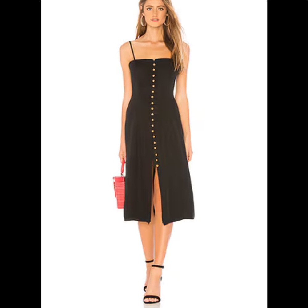 Privacy Please Dex Midi Dress in Black XS